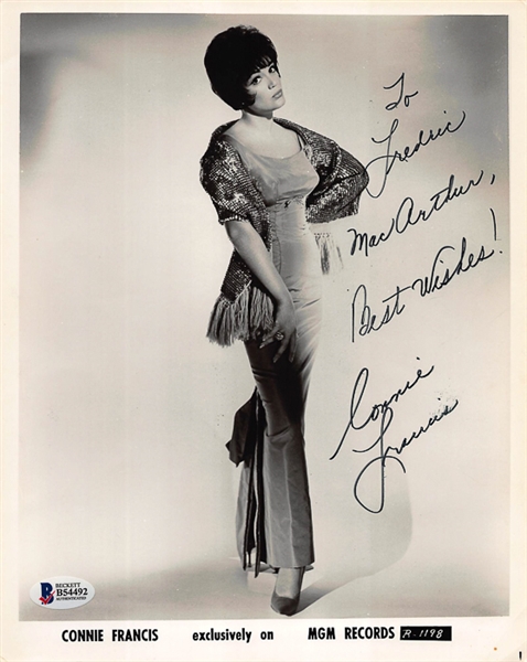 Lot of 3 Connie Francis Signed 8x10 Photos -Beckett COA