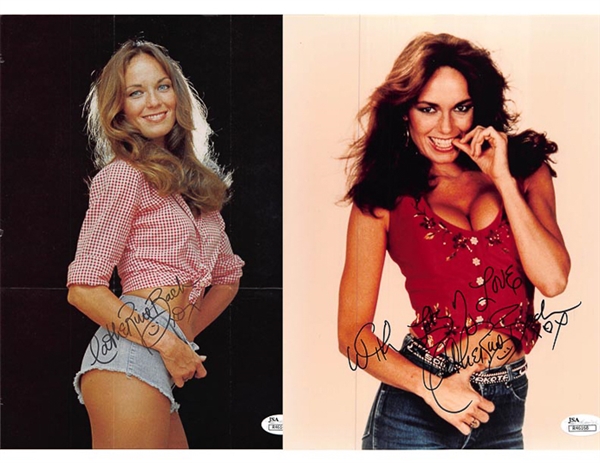 Lot of 2 - Catherine Bach Signed Magazine Page & 8x10 Photo - JSA COA