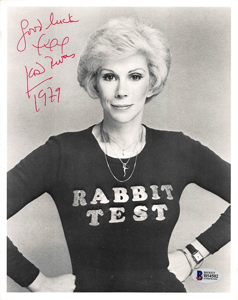 Lot of 3 Celebrity Signed Photos w. Joan Rivers/Janet Leigh/Ann Jillian - Beckett COA