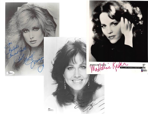 Lot of 3 Celebrity Signed 8x10 Photos w. Morgan Fairchild/Erin Gray/Madeline Kahn - Beckett  & JSA COA