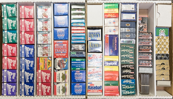 Huge Lot Of 1980-1990's Baseball Update & Traded Sets