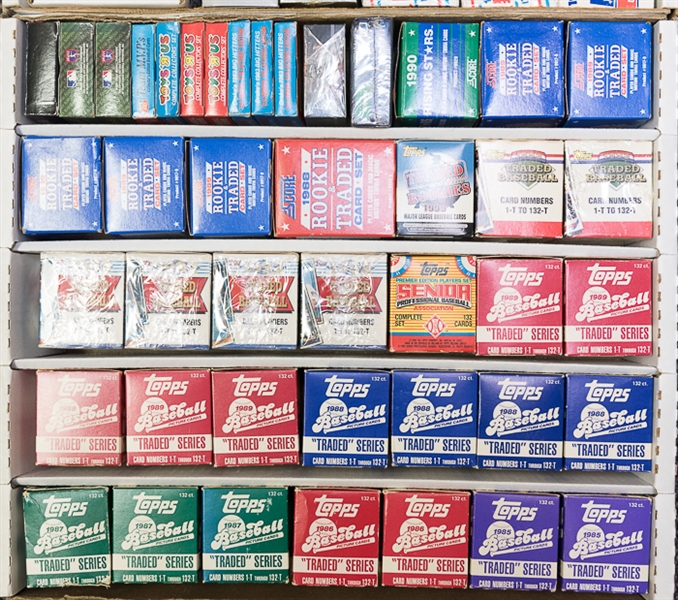 Huge Lot Of 1980-1990's Baseball Update & Traded Sets