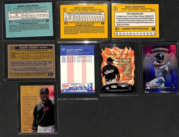 Lot Of 72 Assorted Barry Bonds Cards w. Rookies
