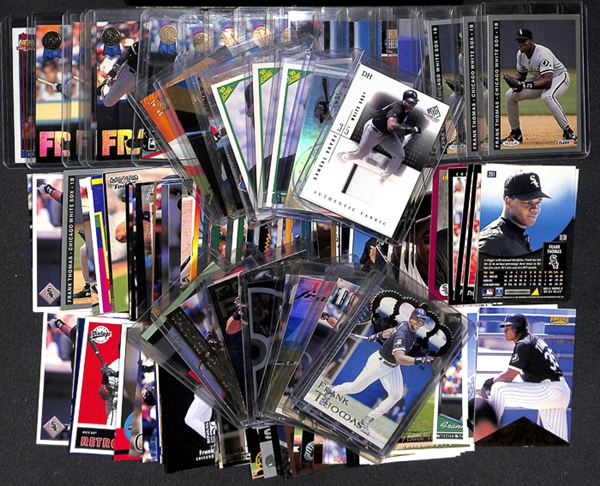 Lot Of 145 Assorted Frank Thomas Cards w. Relics & Rookies
