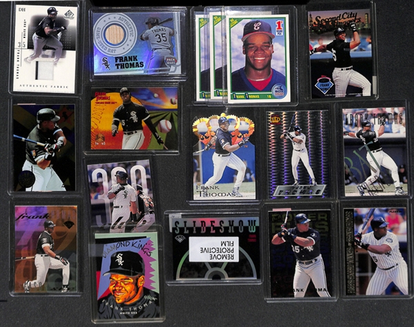 Lot Of 145 Assorted Frank Thomas Cards w. Relics & Rookies