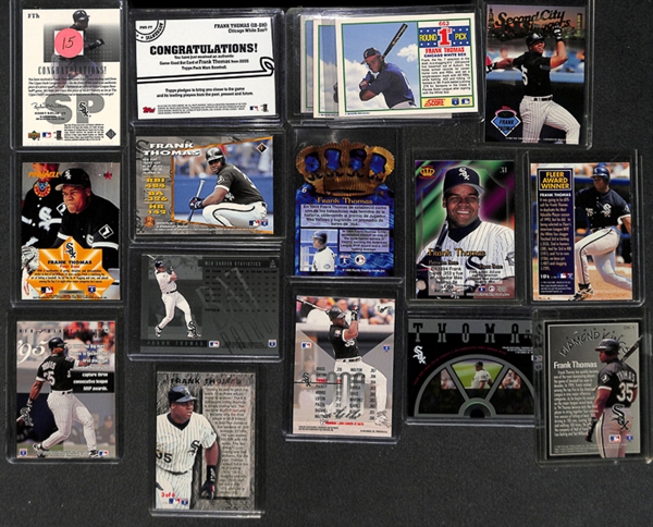 Lot Of 145 Assorted Frank Thomas Cards w. Relics & Rookies