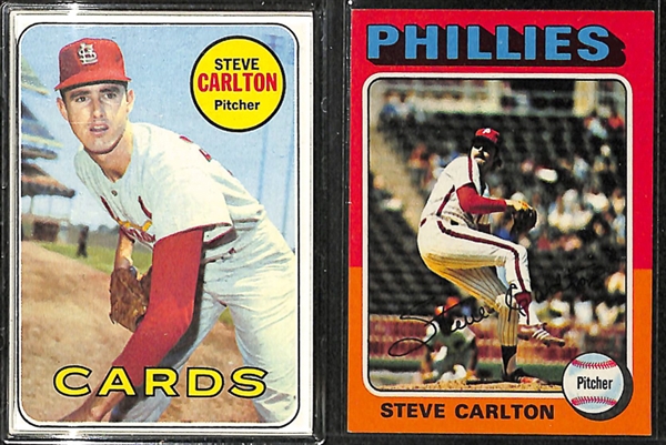 Lot Of 28 Assorted Steve Carlton Cards w. 1969 Topps
