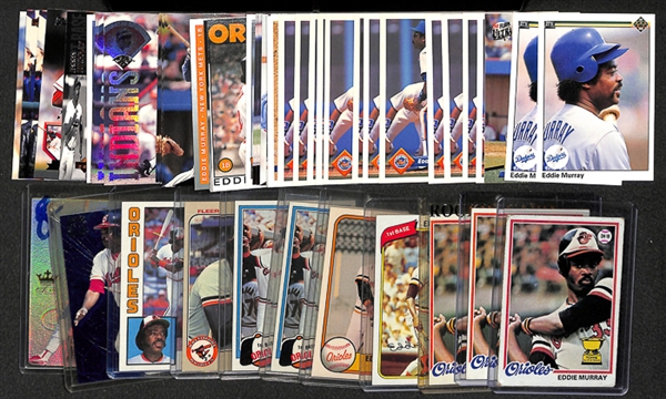 Lot Of 60 Assorted Eddie Murray Cards w. 3 Rookies