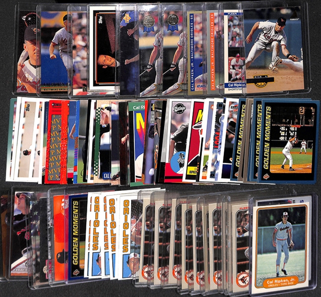 Lot Of 85 Assorted Cal Ripken Jr Cards w. 2 Rookies