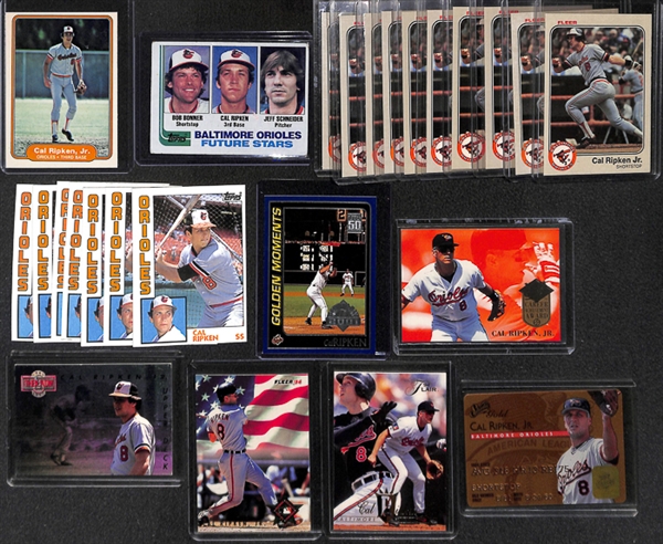 Lot Of 85 Assorted Cal Ripken Jr Cards w. 2 Rookies