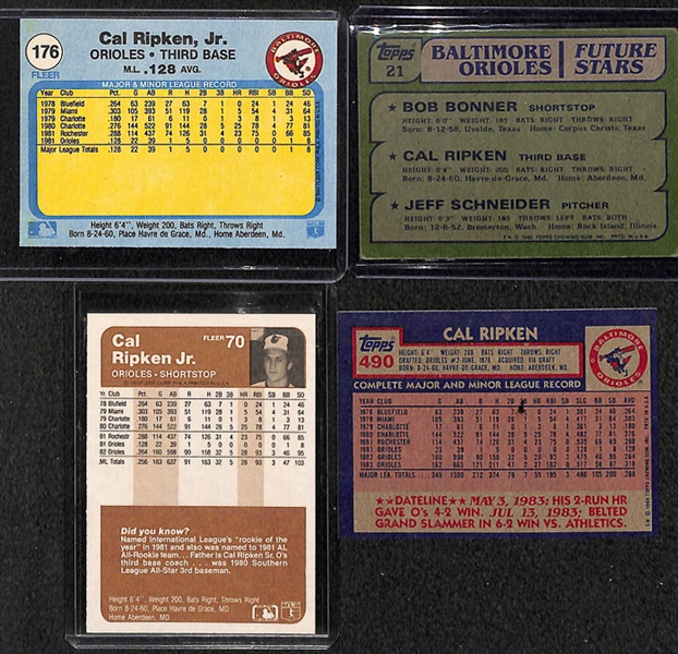 Lot Of 85 Assorted Cal Ripken Jr Cards w. 2 Rookies