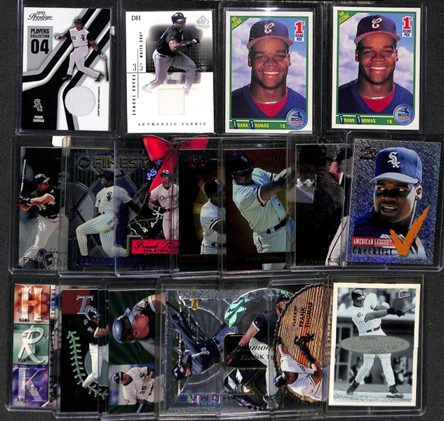 Lot Of 75 Assorted Frank Thomas Cards w. Relics & Rookies