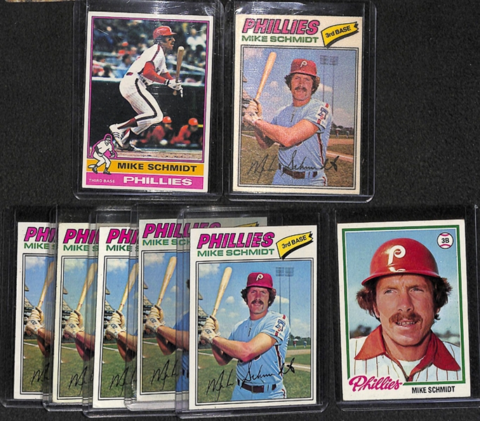 Lot Of 100+ Assorted Mike Schmidt Cards w. 1976 Topps