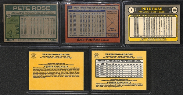 Lot Of 100+ Assorted Pete Rose Cards w. 1977 Topps