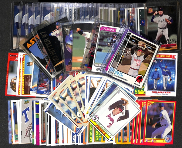 Lot Of 130 Assorted Nolan Ryan Cards w. 1973 Topps