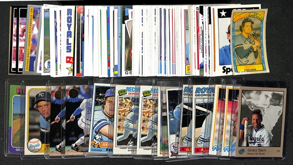 Lot Of 100 Assorted George Brett Cards w. 1975 Topps Rookie