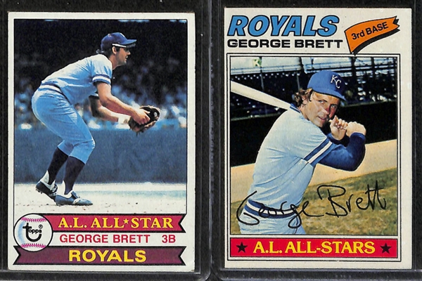 Lot Of 100 Assorted George Brett Cards w. 1975 Topps Rookie