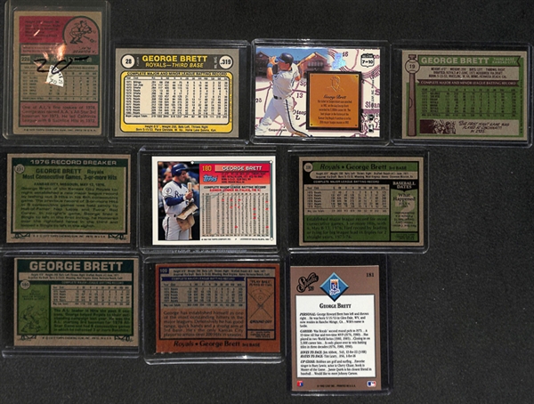 Lot Of 100 Assorted George Brett Cards w. 1975 Topps Rookie