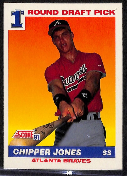 Lot Of 58 Assorted Chipper Jones Cards w. Relics & Rookies