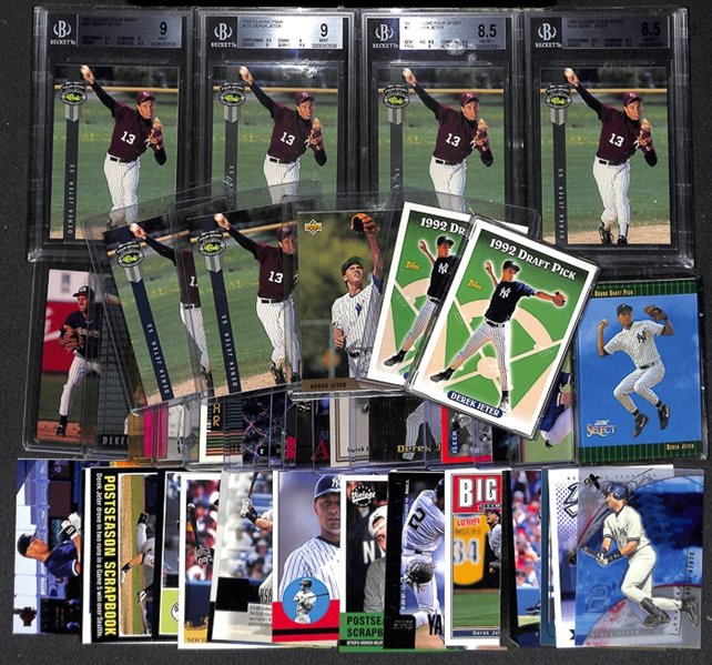 Lot Of 40 Assorted Derek Jeter Cards w. Many Rookies from 1992/1993