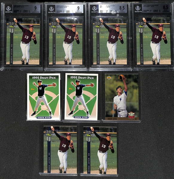 Lot Of 40 Assorted Derek Jeter Cards w. Many Rookies from 1992/1993