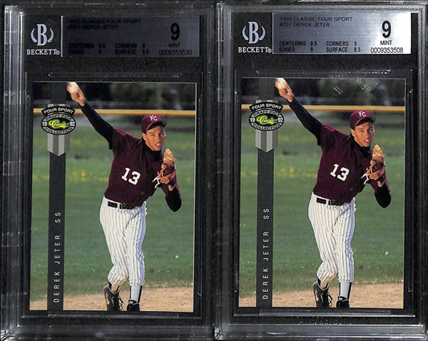 Lot Of 40 Assorted Derek Jeter Cards w. Many Rookies from 1992/1993
