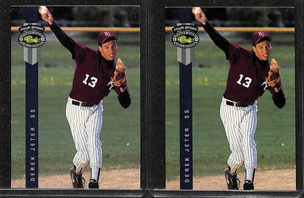 Lot Of 40 Assorted Derek Jeter Cards w. Many Rookies from 1992/1993