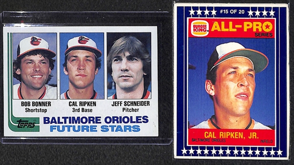 Lot Of 100 Cal Ripken Jr Cards w. Three Rookies & Many Insert Cards