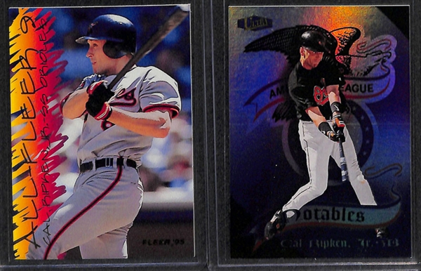Lot Of 100 Cal Ripken Jr Cards w. Three Rookies & Many Insert Cards