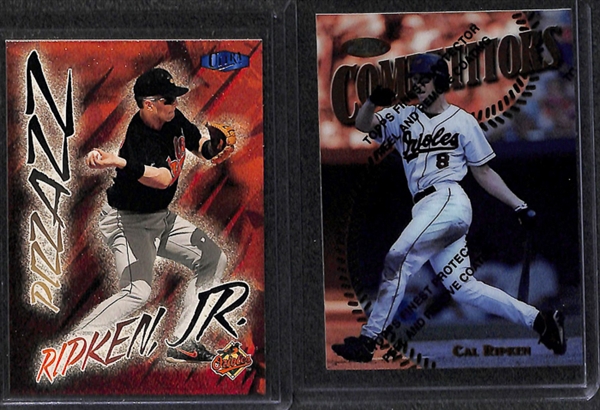 Lot Of 100 Cal Ripken Jr Cards w. Three Rookies & Many Insert Cards