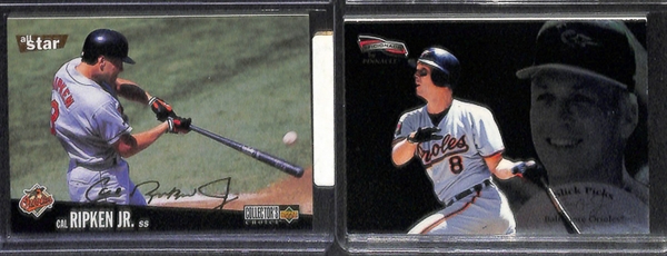 Lot Of 100 Cal Ripken Jr Cards w. Three Rookies & Many Insert Cards