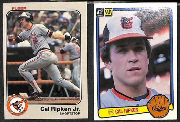 Lot Of 100 Cal Ripken Jr Cards w. Three Rookies & Many Insert Cards