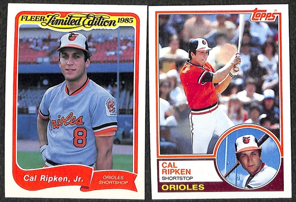 Lot Of 100 Cal Ripken Jr Cards w. Three Rookies & Many Insert Cards