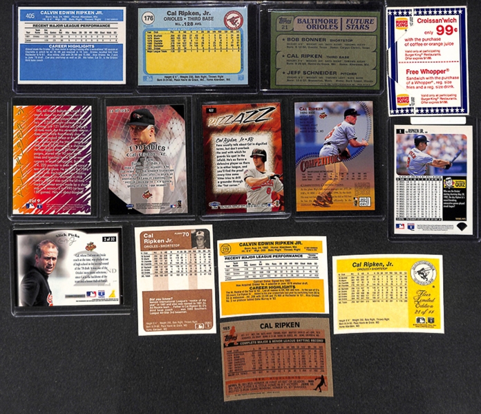 Lot Of 100 Cal Ripken Jr Cards w. Three Rookies & Many Insert Cards