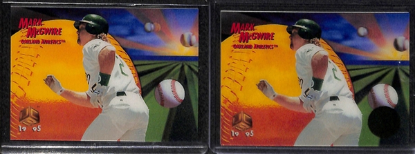 Lot Of 100+ Assorted Mark McGwire Cards w. 1985 Topps Rookies, 1987 Rookies and Many Insert Cards