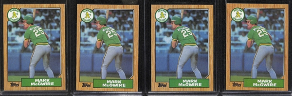 Lot Of 100+ Assorted Mark McGwire Cards w. 1985 Topps Rookies, 1987 Rookies and Many Insert Cards
