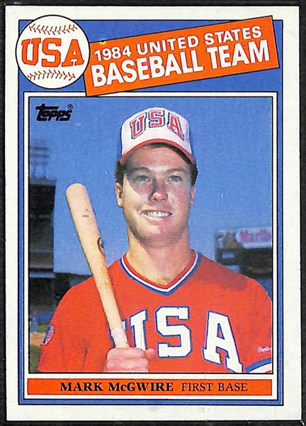 Lot Of 100+ Assorted Mark McGwire Cards w. 1985 Topps Rookie & Many Inserts