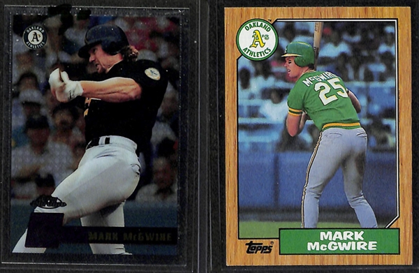 Lot Of 100+ Assorted Mark McGwire Cards w. 1985 Topps Rookie & Many Inserts