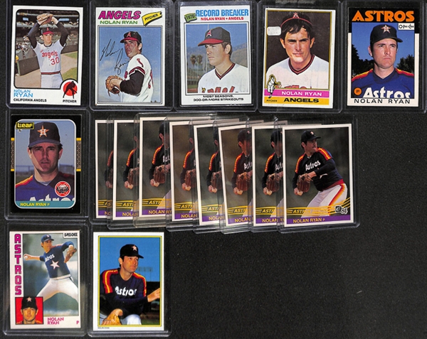 Lot Of 150+ Assorted Nolan Ryan Cards (1973-1990s)