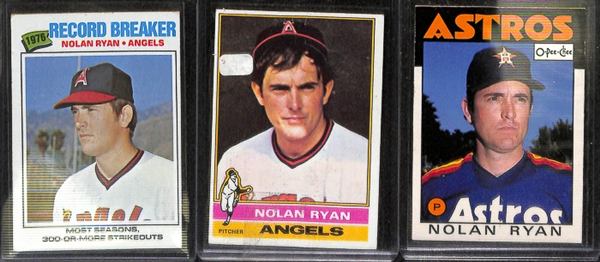 Lot Of 150+ Assorted Nolan Ryan Cards (1973-1990s)
