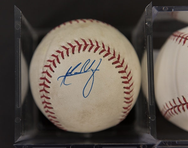 Lot Of 4 Signed Phillies Baseballs (c. 2008-2015) w. Charlie Manuel & Cody Asche