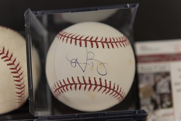 Lot Of 4 Signed Phillies Baseballs (c. 2008-2015) w. Charlie Manuel & Cody Asche