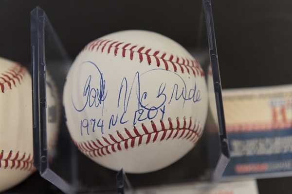 Lot Of 3 Signed Phillies Baseballs (Players from 1980 WS Team) w. Steve Carlton