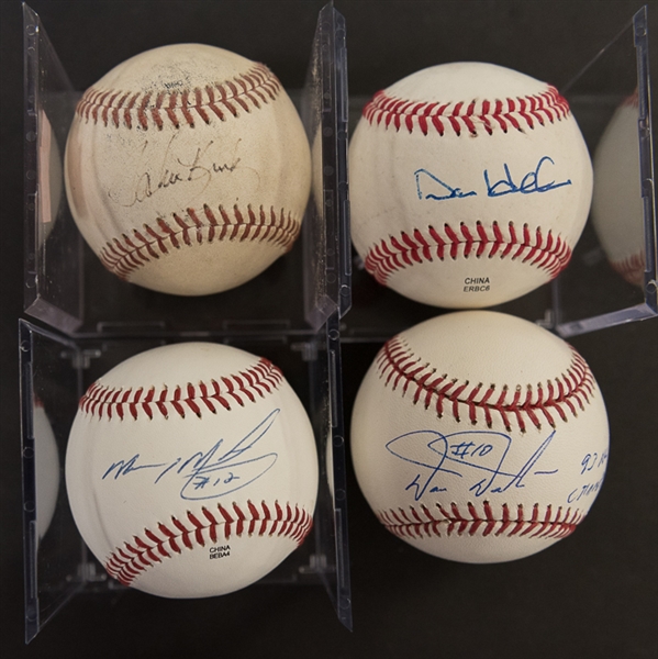 Lot Of 4 Signed Phillies Baseballs (Players from 1993 Team) w. Daulton & Kruk