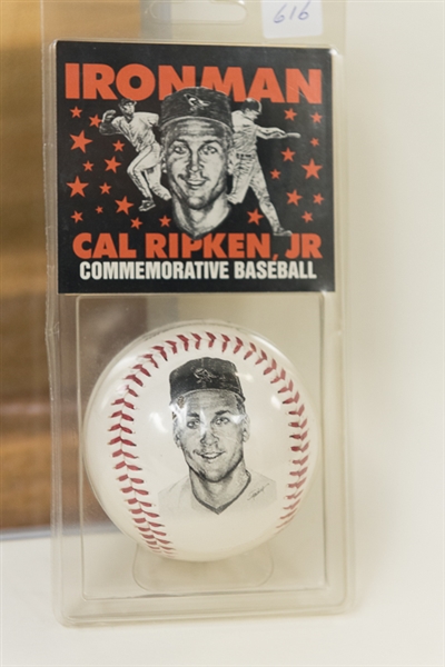 Cal Ripken Jr Signed 8x10 Photo & Photo Ball