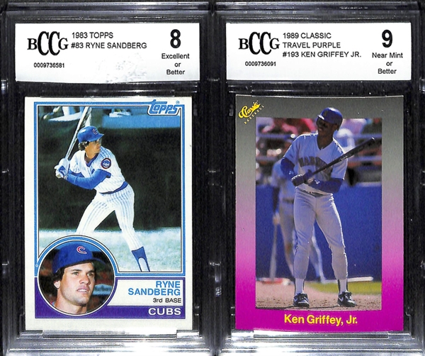 Lot Of 6 BCCG Graded Baseball Rookie Cards w. Puckett & Gwynn