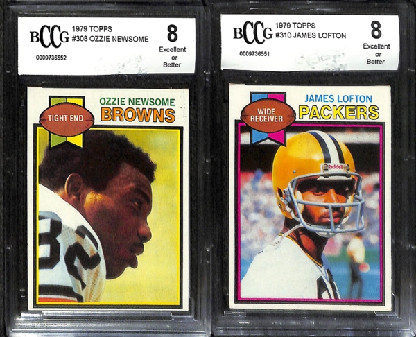 Lot Of 6 BCCG Graded Football Rookie Cards w. Tony Dorsett