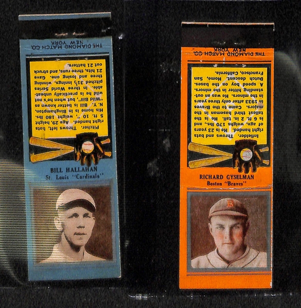 Lot of 14 - 1935 Diamond Matchbooks w. Phil Collins