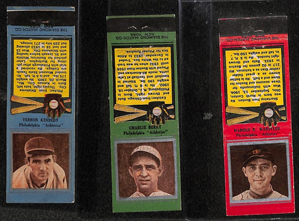 Lot of 14 - 1935 Diamond Matchbooks w. Vern Kennedy
