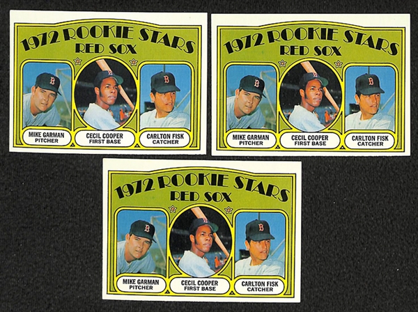 Lot of 2500+ 1972 Topps Baseball Cards in Vending Boxes w. Fisk Rookie Card x3